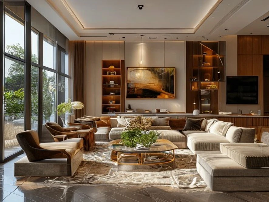 Tổng quan thiết kế nội thất phòng khách 25m2 nhà phố