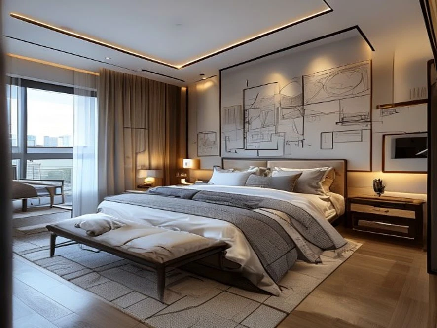 Triển khai bản vẽ thiết kế nội thất phòng ngủ 30m2