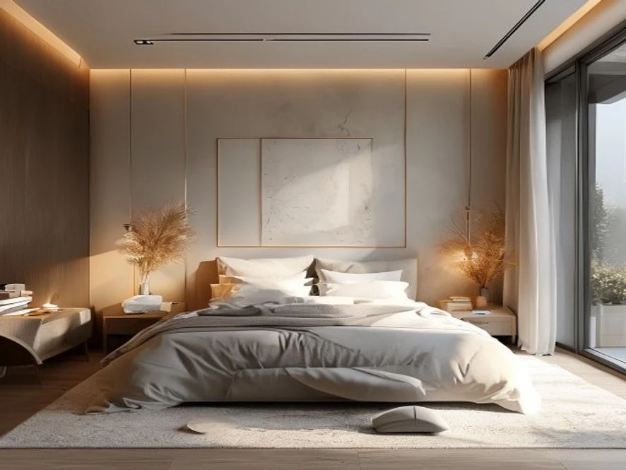 Ứng dụng phong cách tối giản vào mẫu nội thất phòng ngủ 16m2 đẹp