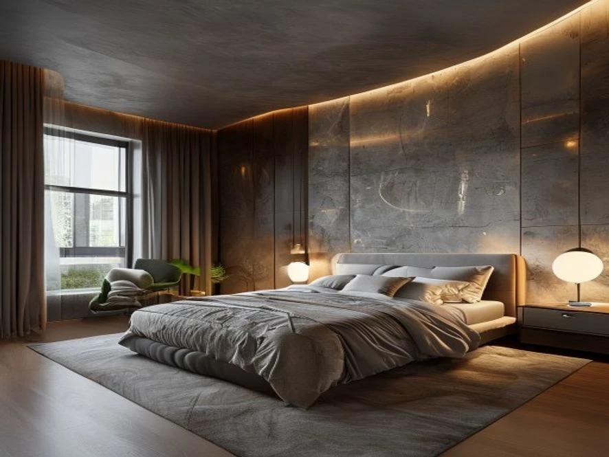 Ứng dụng vật liệu thông minh trong thiết kế nội thất phòng ngủ 25m2