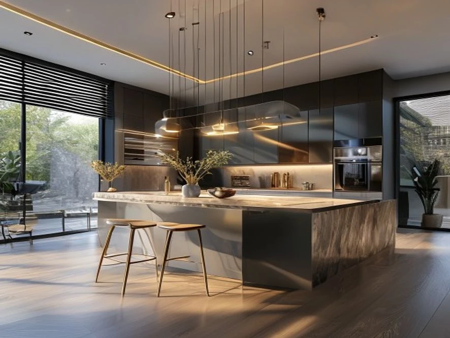 Vật liệu thông minh cho mẫu nội thất phòng bếp 20m2 đẹp