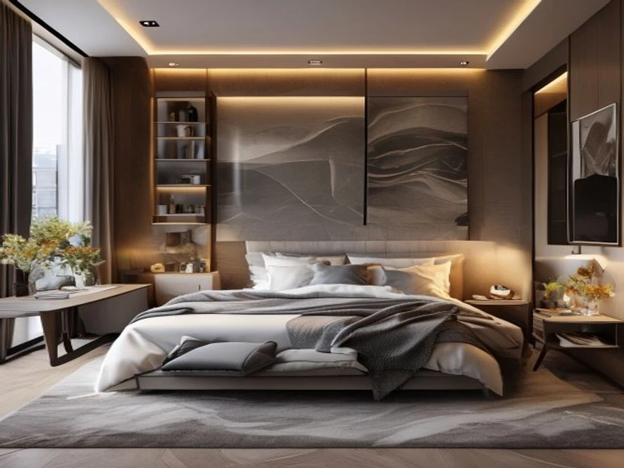 Vật liệu thông minh cho phòng ngủ nhỏ trong mẫu nội thất phòng ngủ 25m2 đẹp