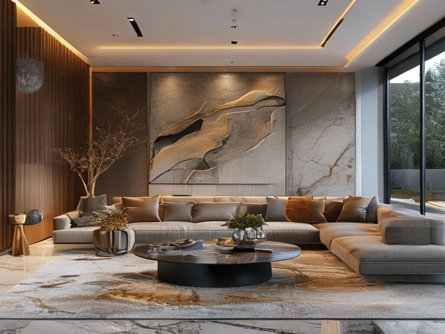 Vật liệu thông minh nội thất phòng khách 30m2