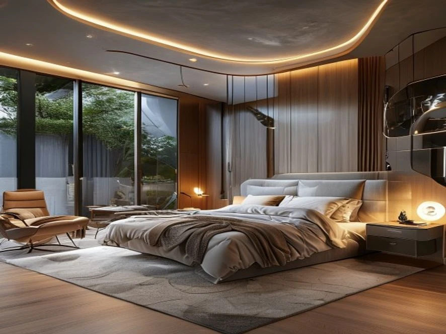 Vật liệu thông minh tiết kiệm diện tích trong thiết kế nội thất phòng ngủ 30m2