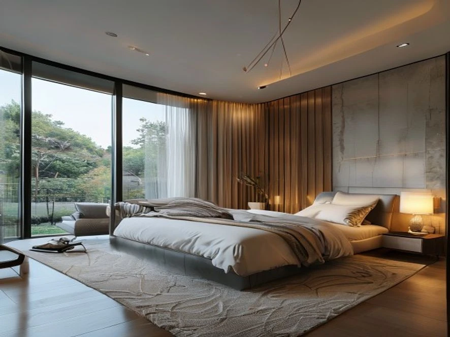 Vật liệu thông minh trong thiết kế nội thất phòng ngủ 25m2