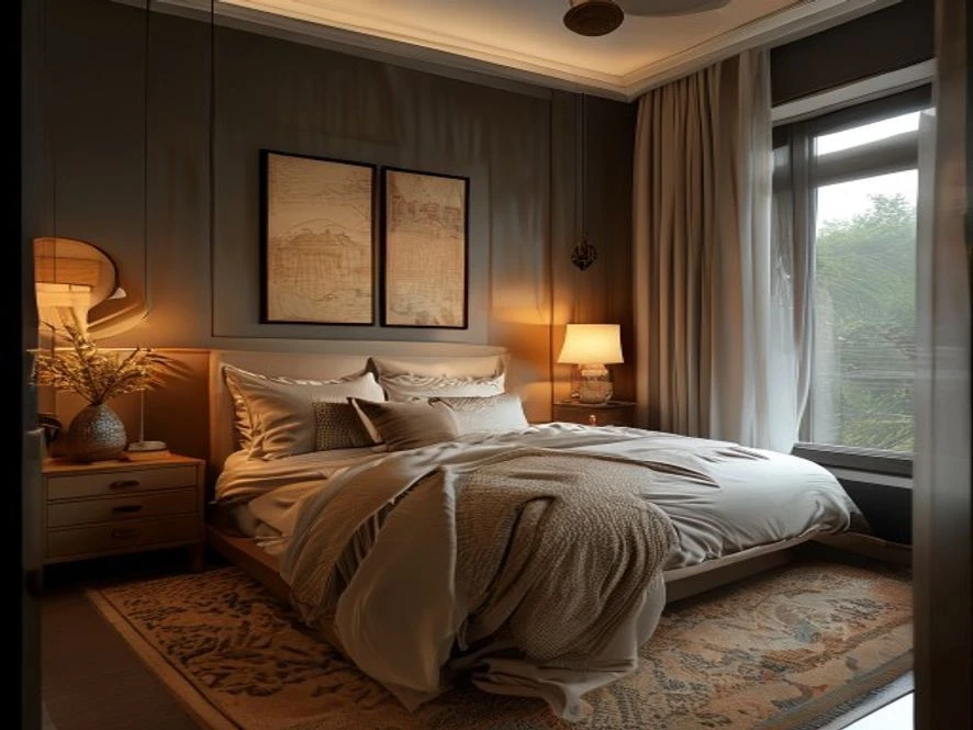 Vẻ đẹp phong cách Indochine trong phòng ngủ diện tích nhỏ