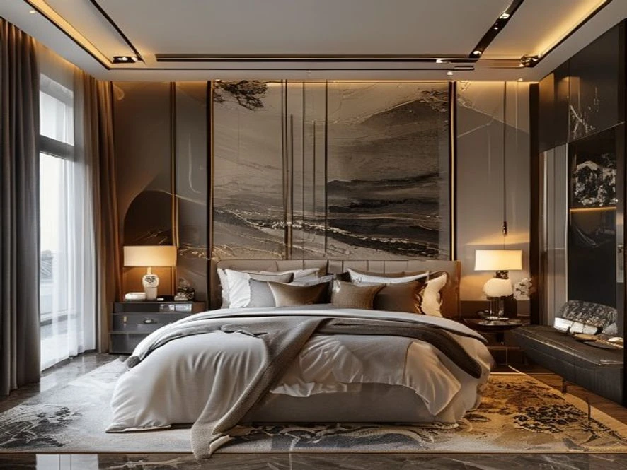 Xu hướng thiết kế nội thất phòng ngủ 15m2 phong cách Luxury