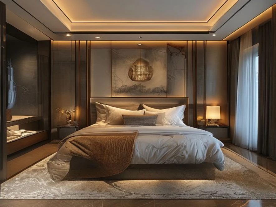 Xu hướng thiết kế nội thất phòng ngủ 20m2 phong cách Indochine
