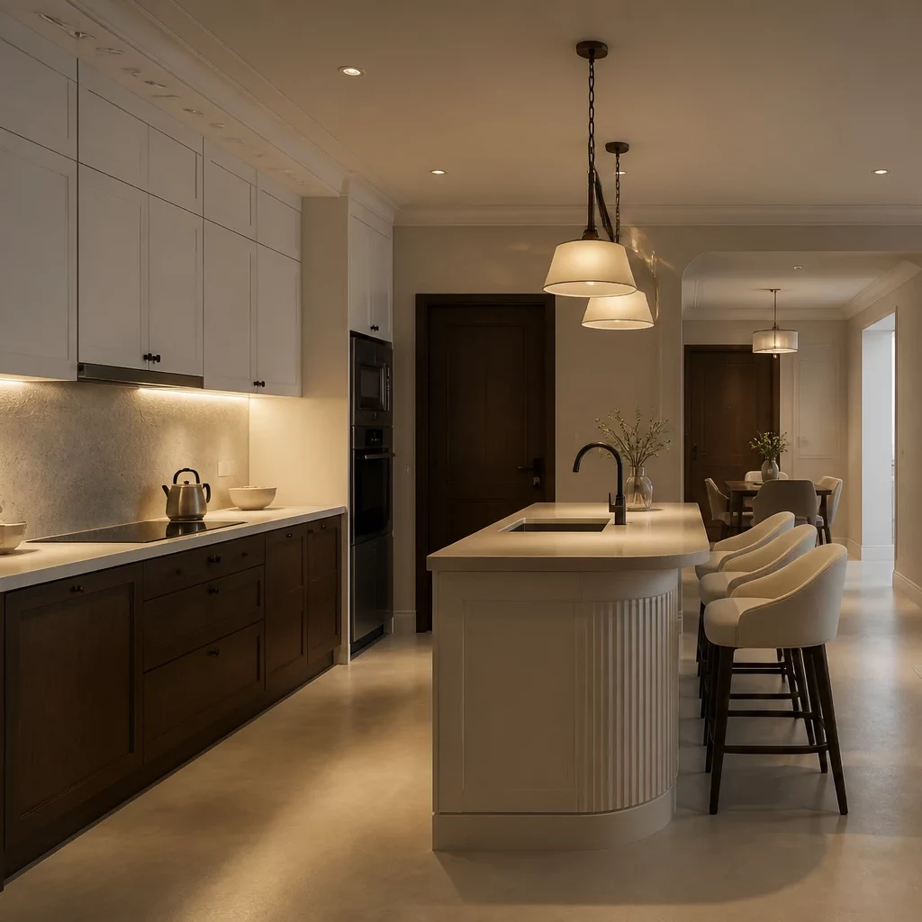 Thiết kế bàn đảo bếp cho chung cư Penthouse