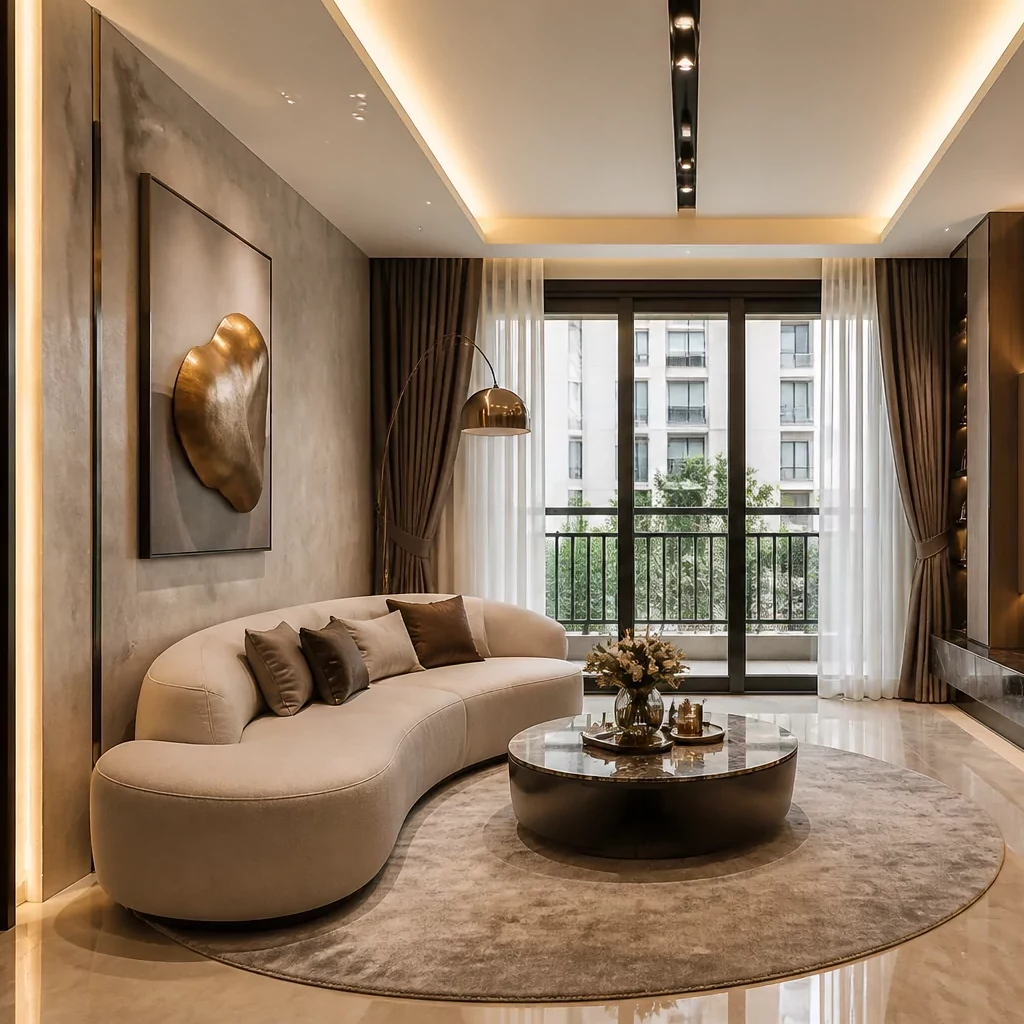 Cầu thang phòng khách đẹp phong cách cổ điển sang trọng