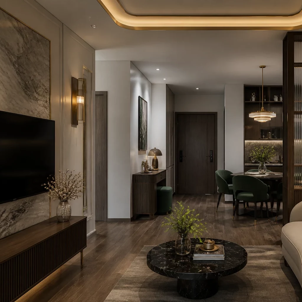 Kích thước bậc thang chuẩn cho cầu thang phòng khách đẹp an toàn