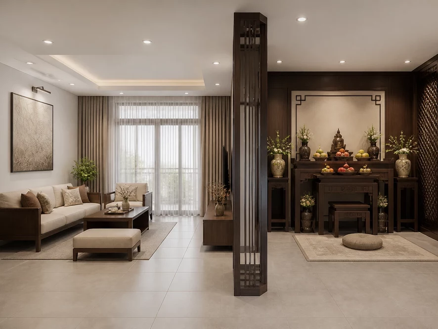 Ban công mở rộng không gian cho mẫu nội thất phòng bếp 10m2 đẹp