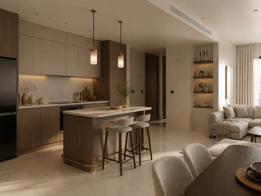Hơi thở Bắc Âu tinh tế trong thiết kế bếp nhỏ