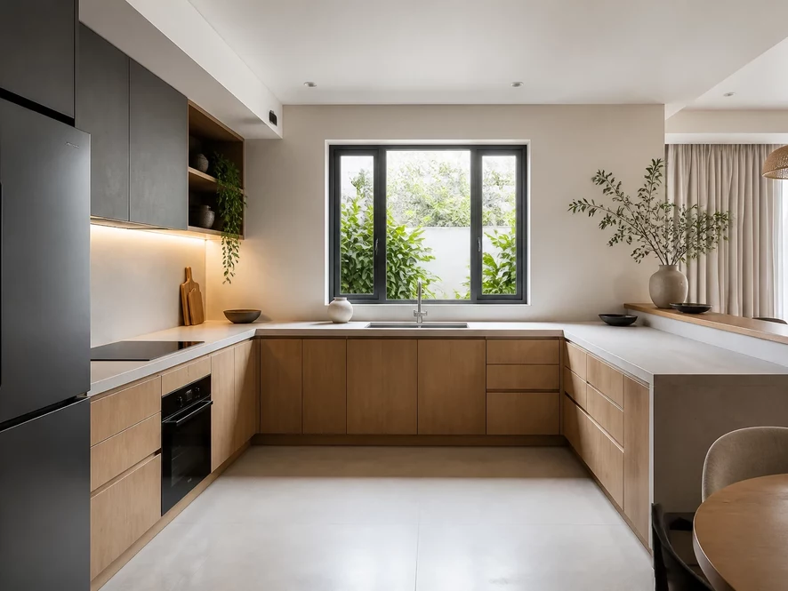 Tối ưu ngân sách khi thi công mẫu nội thất phòng bếp 10m2 đẹp