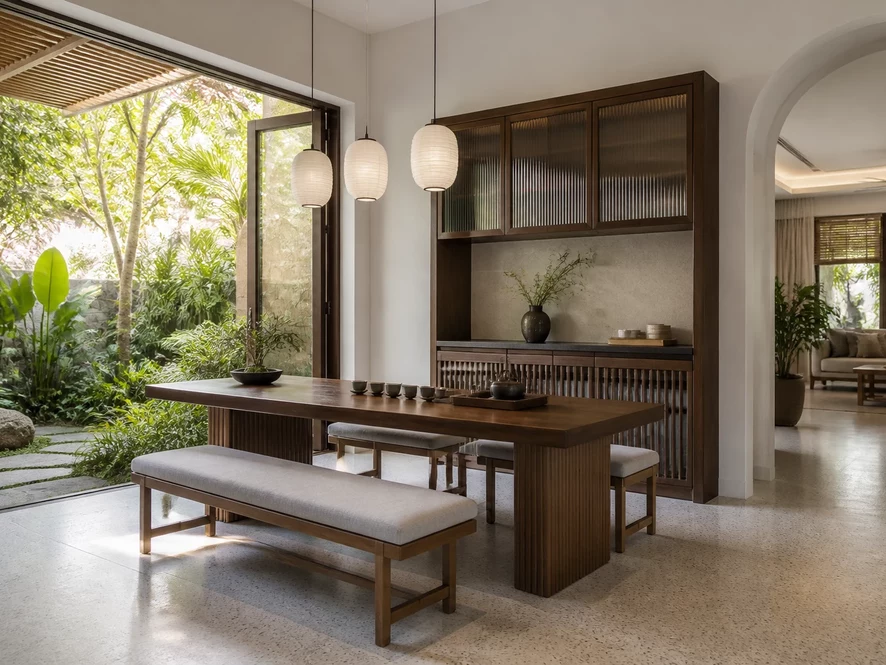 Ban công sân vườn 15m2 xanh mát