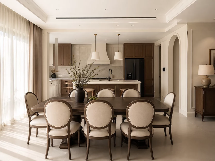 Bố trí bếp 15m2 hình chữ L thông minh tiết kiệm diện tích
