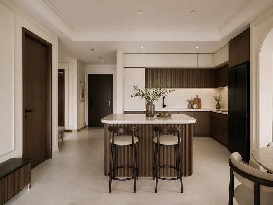 Tiết kiệm chi phí bếp 15m2 nhờ vật liệu bền đẹp
