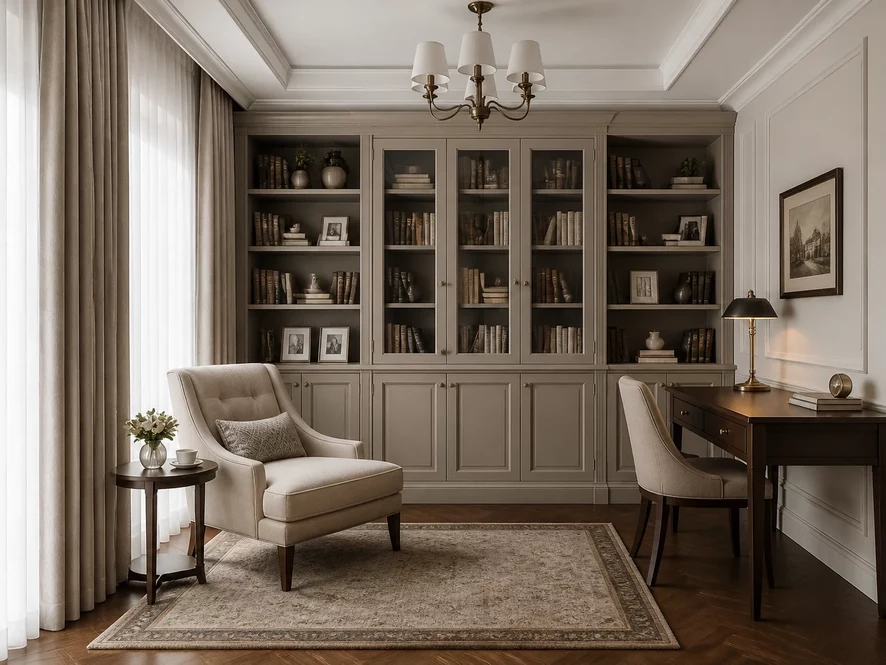 Mẫu nội thất phòng bếp 20m2 đẹp mở rộng không gian với vách kính