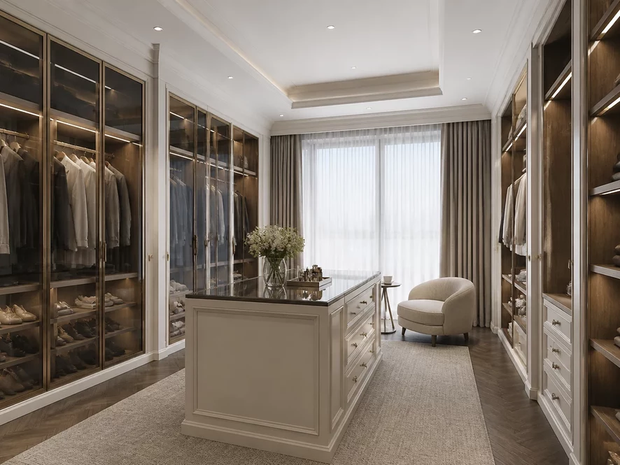 Mẫu nội thất phòng bếp 20m2 đẹp với phối màu hài hòa