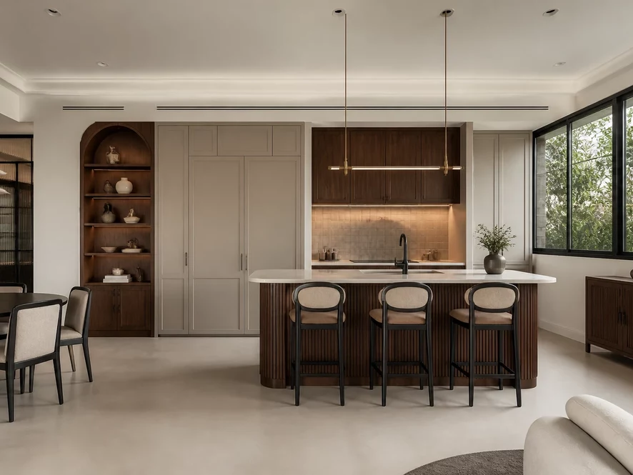 Quy trình thi công mẫu nội thất phòng bếp 20m2 đẹp