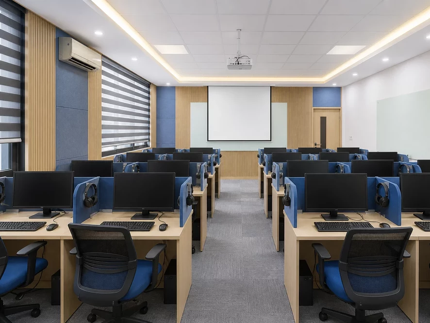 Mẫu nội thất phòng bếp 25m2 đẹp với tông màu trung tính và điểm nhấn gỗ