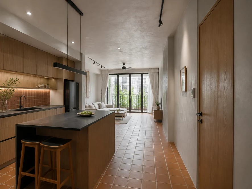 So sánh tự làm và thuê đơn vị chuyên nghiệp cho mẫu nội thất phòng bếp 25m2 đẹp