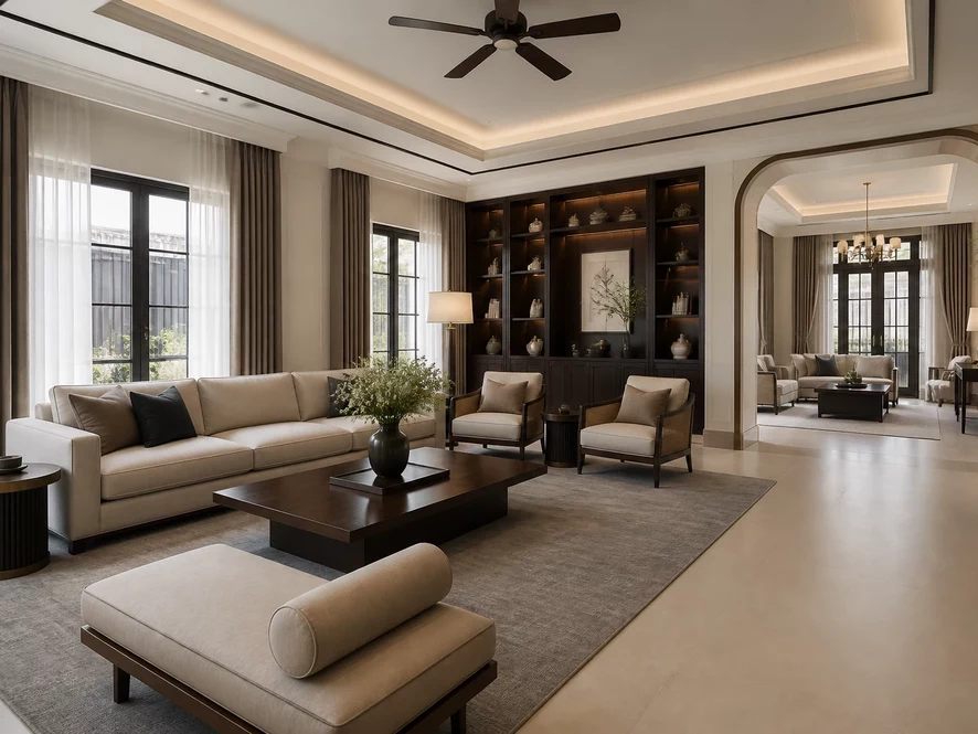 phong cách minimalism mẫu nội thất phòng khách 15m2 đẹp