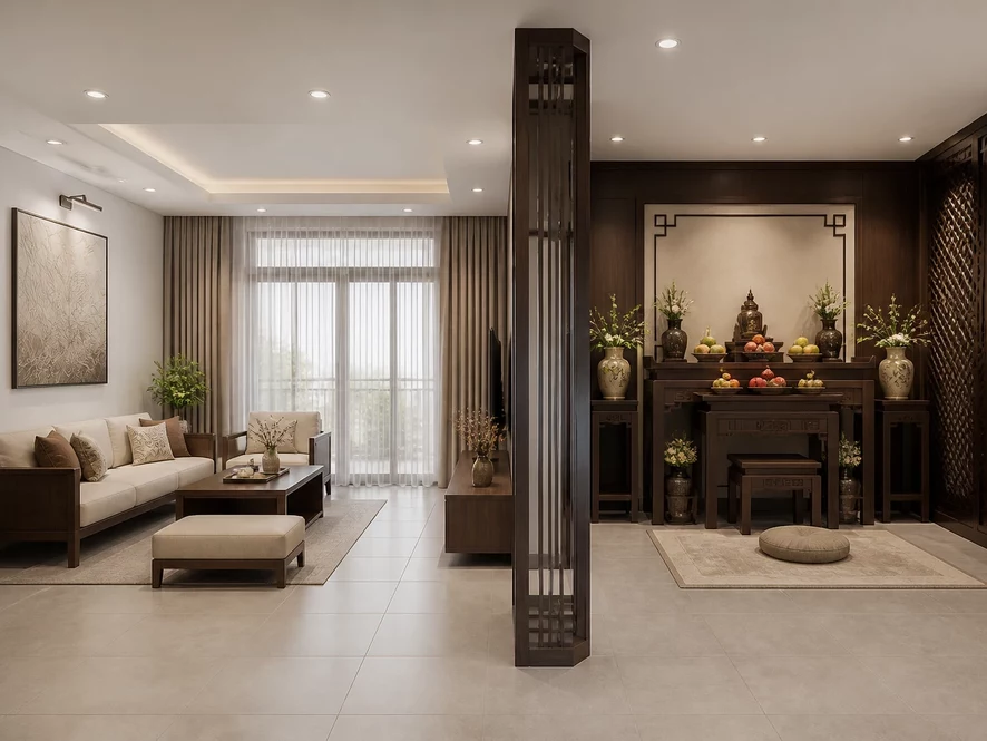 không gian phòng khách mở cho mẫu nội thất phòng khách 20m2 đẹp