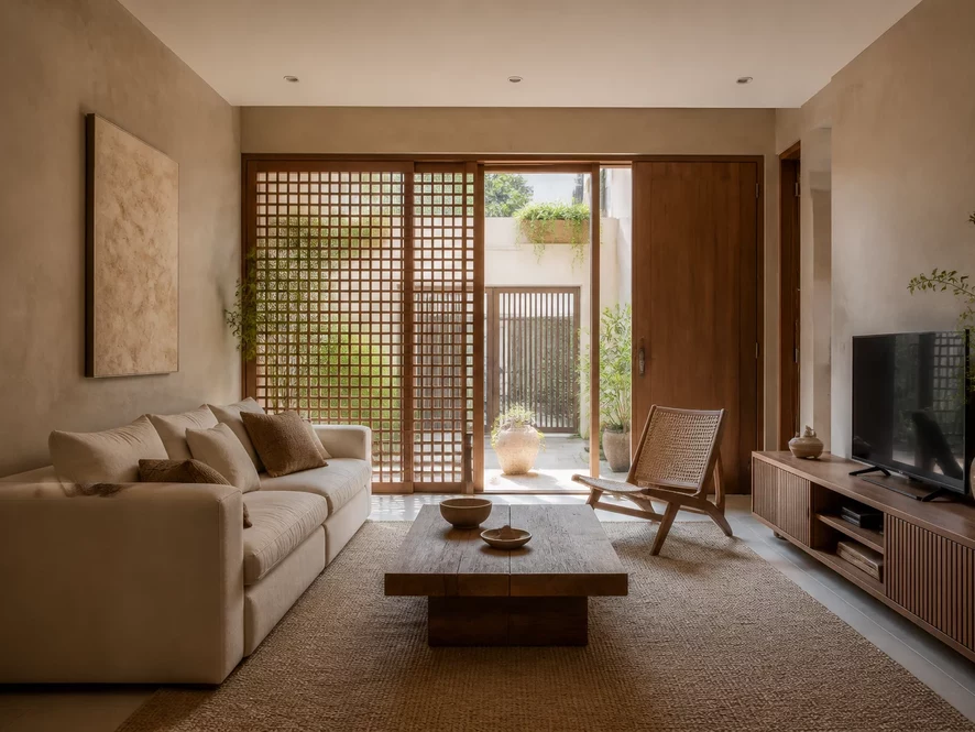 so sánh tự làm và thuê thiết kế mẫu nội thất phòng khách 20m2 đẹp
