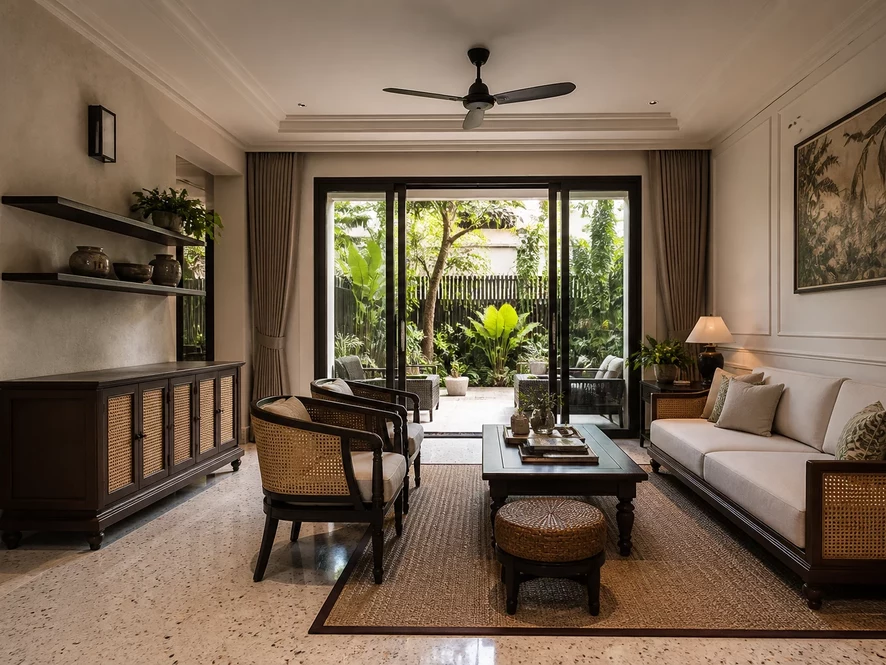 mẫu nội thất phòng khách 25m2 đẹp phong cách Bắc Âu
