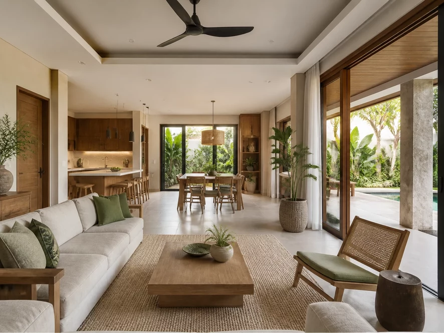 phòng khách 25m2 với nội thất thông minh đa năng
