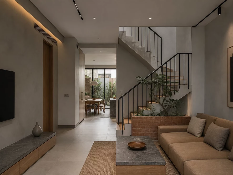 Mẫu nội thất phòng khách 30m2 đẹp do Thiết Kế Nội Thất TP thực hiện