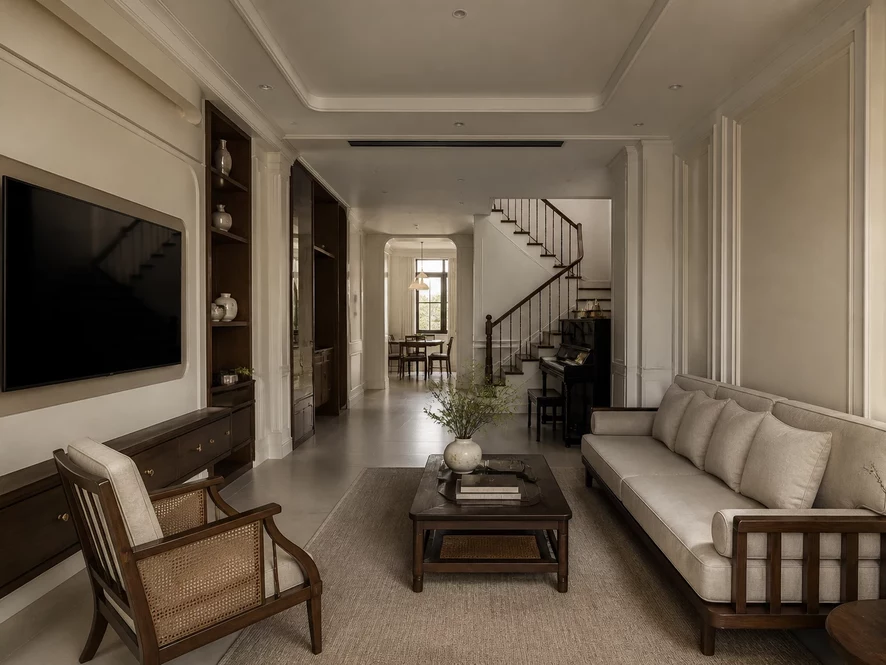 Tiết kiệm chi phí mẫu nội thất phòng khách 30m2 đẹp