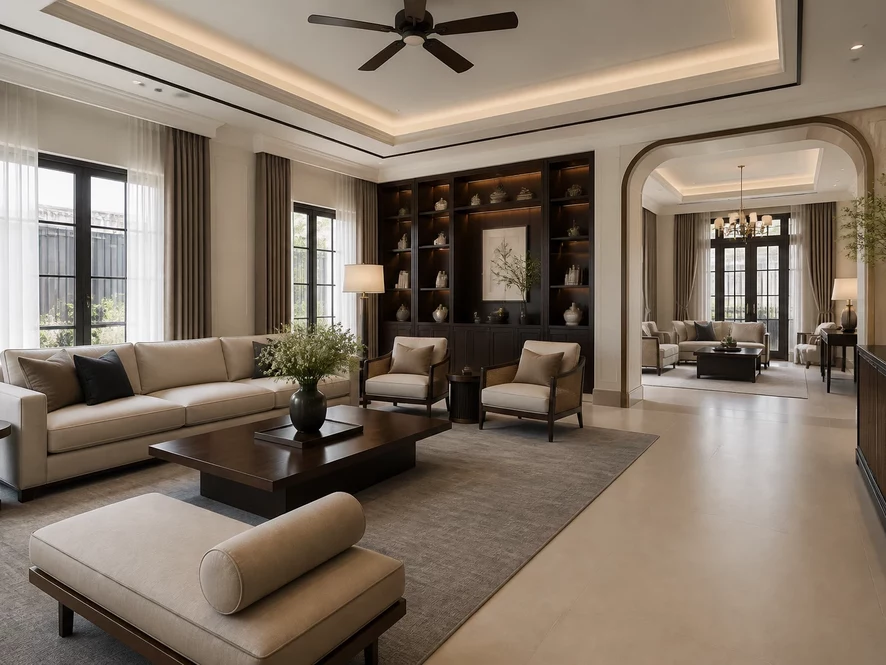 Khái niệm mẫu nội thất phòng khách 40m2 đẹp