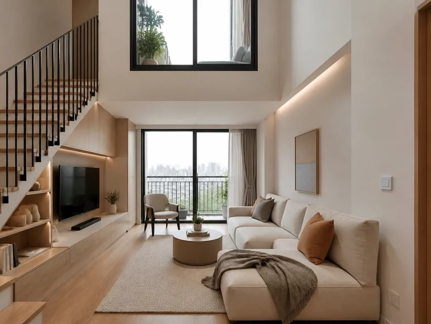 Khảo sát hiện trạng để thiết kế mẫu nội thất phòng khách 40m2 đẹp