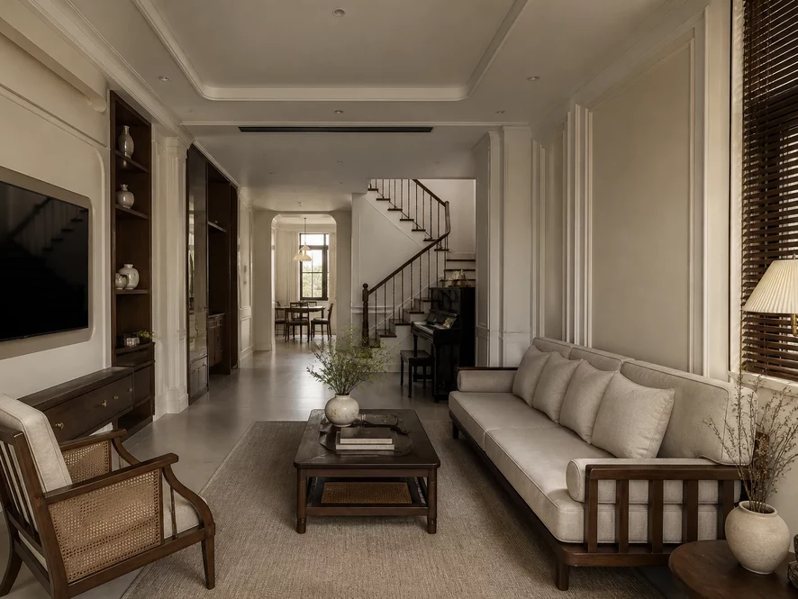 Phong cách hiện đại tối giản trong mẫu nội thất phòng khách 40m2 đẹp