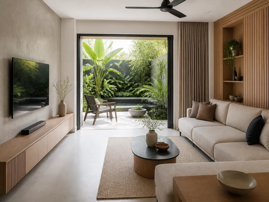 Tối ưu ngân sách thi công mẫu nội thất phòng khách 40m2 đẹp