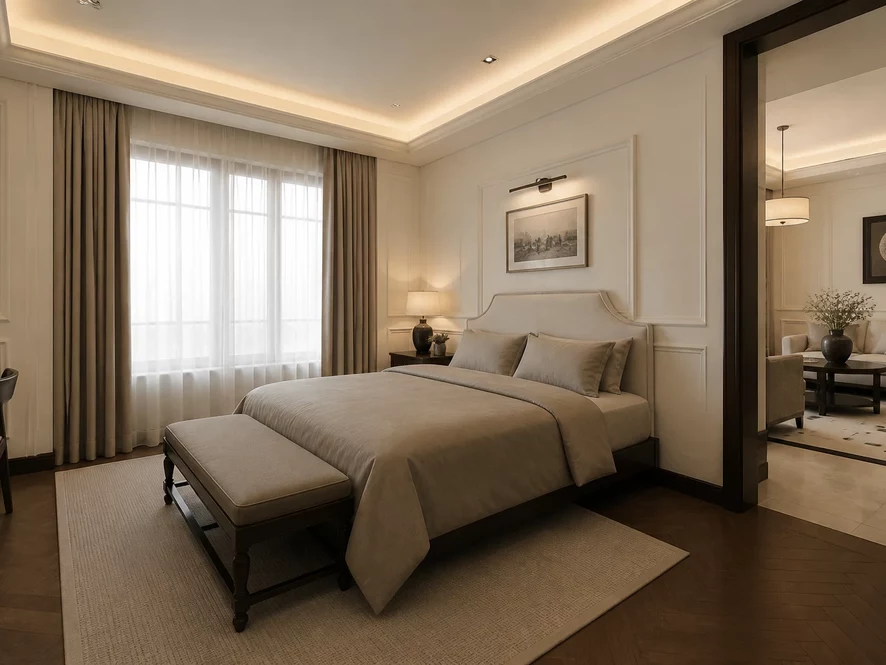 Bảng giá chi tiết thi công mẫu nội thất phòng ngủ 10m2 đẹp