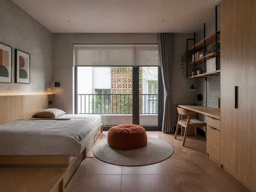 Không gian ban công cho mẫu nội thất phòng ngủ 10m2 đẹp