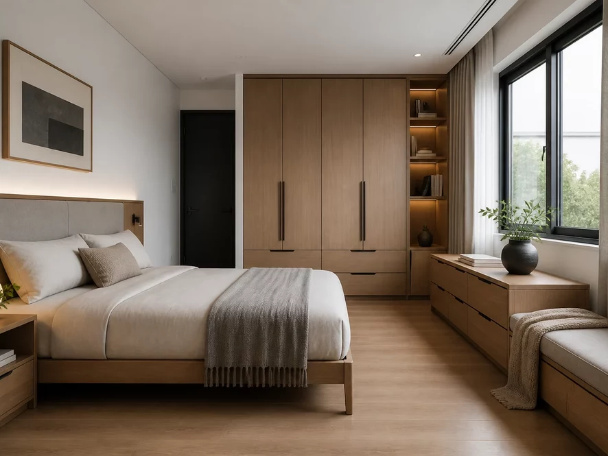 So sánh phong cách tối giản và cổ điển cho mẫu nội thất phòng ngủ 15m2 đẹp