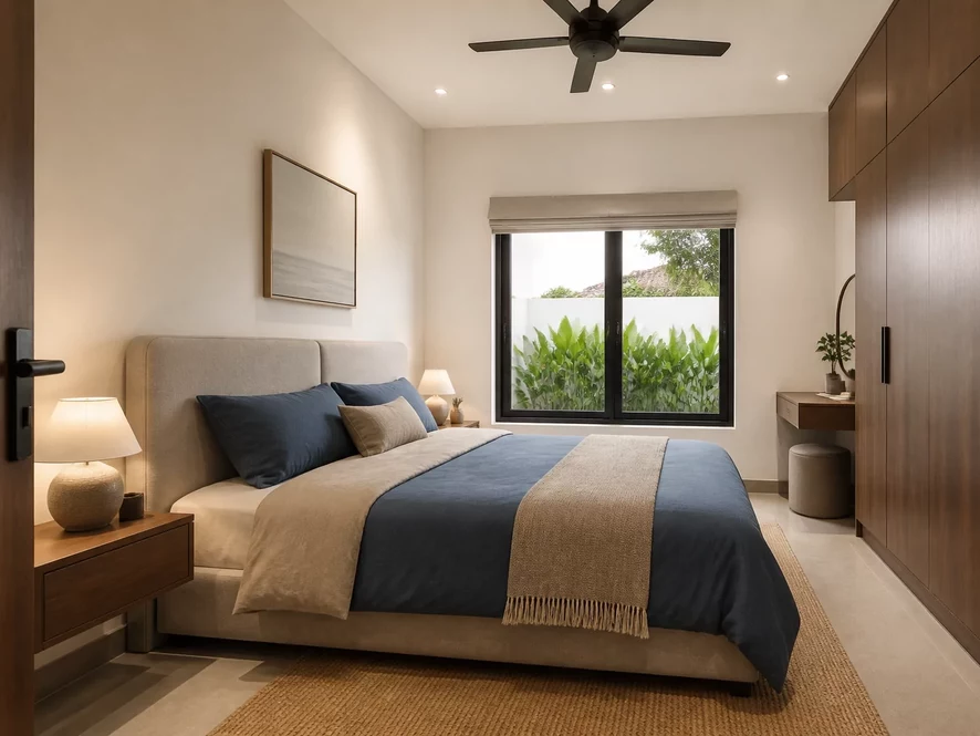 Thiết kế phong cách hiện đại cho mẫu nội thất phòng ngủ 15m2 đẹp