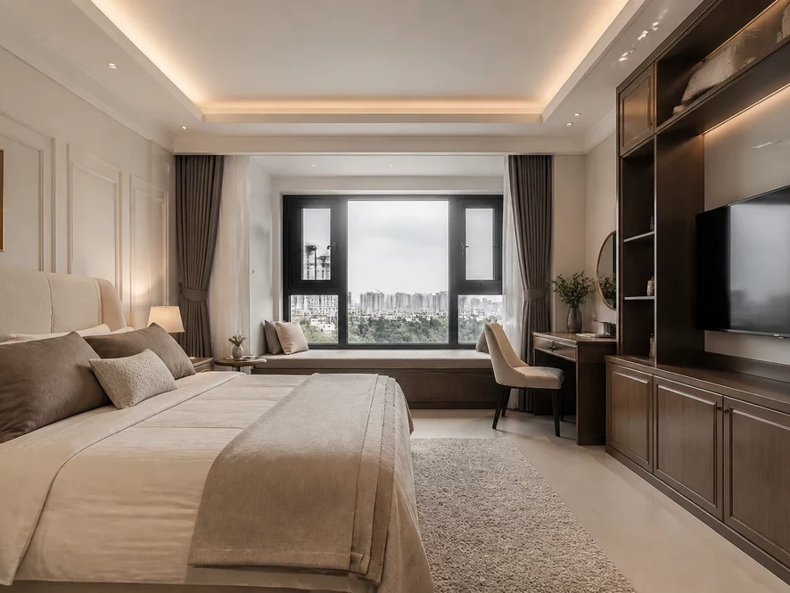 Chi phí thi công mẫu nội thất phòng ngủ 16m2 đẹp tiết kiệm