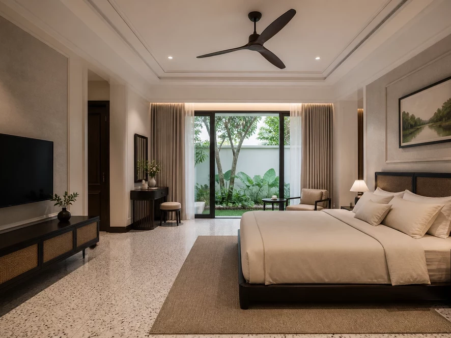 Kết nối không gian cho mẫu nội thất phòng ngủ 16m2 đẹp