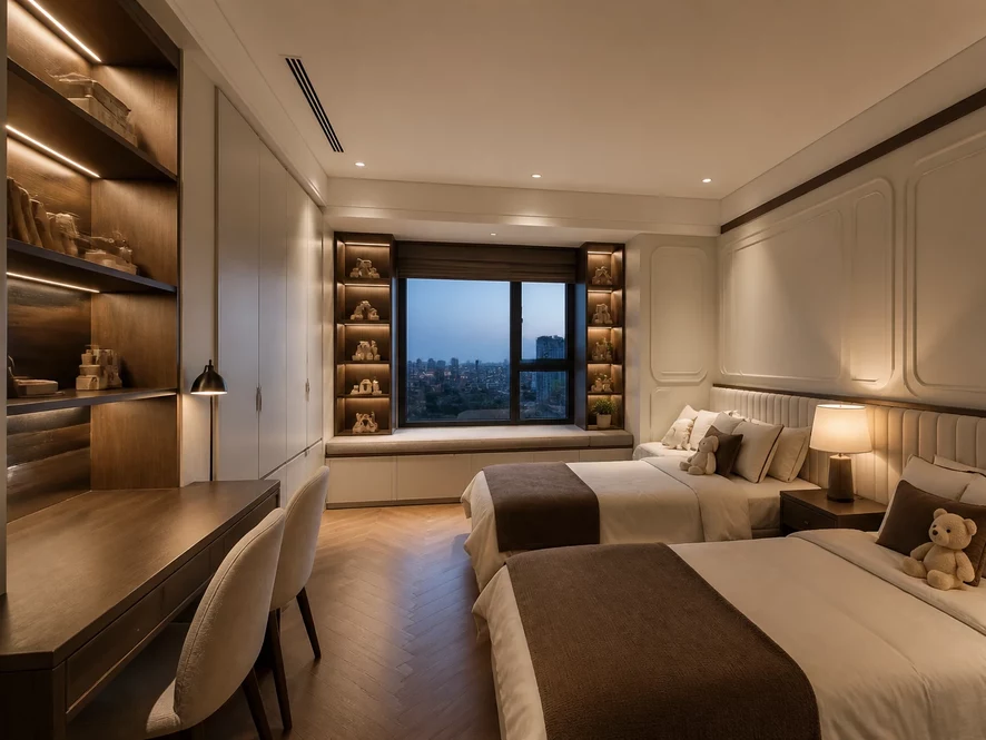Sơ đồ bố trí công năng mẫu nội thất phòng ngủ 16m2 đẹp