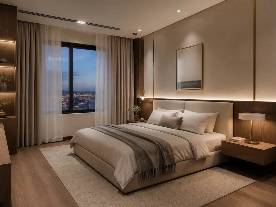 Phong cách Luxury phòng ngủ 20m2 đẹp