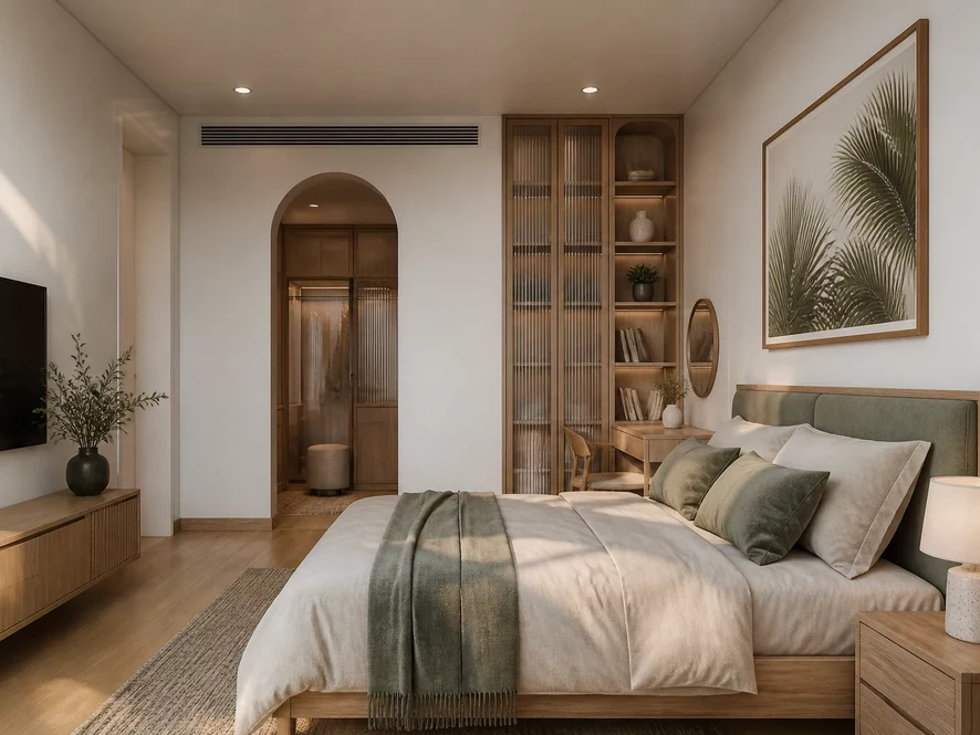 Phong cách Scandinavian phòng ngủ 20m2 đẹp