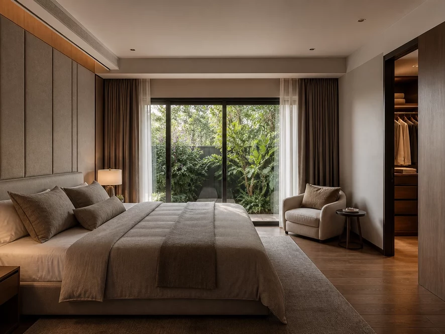 Nâng cao thẩm mỹ mẫu nội thất phòng ngủ 25m2 đẹp