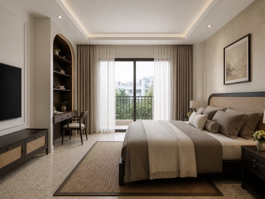 Quy trình đo đạc thực tế cho mẫu nội thất phòng ngủ 25m2 đẹp