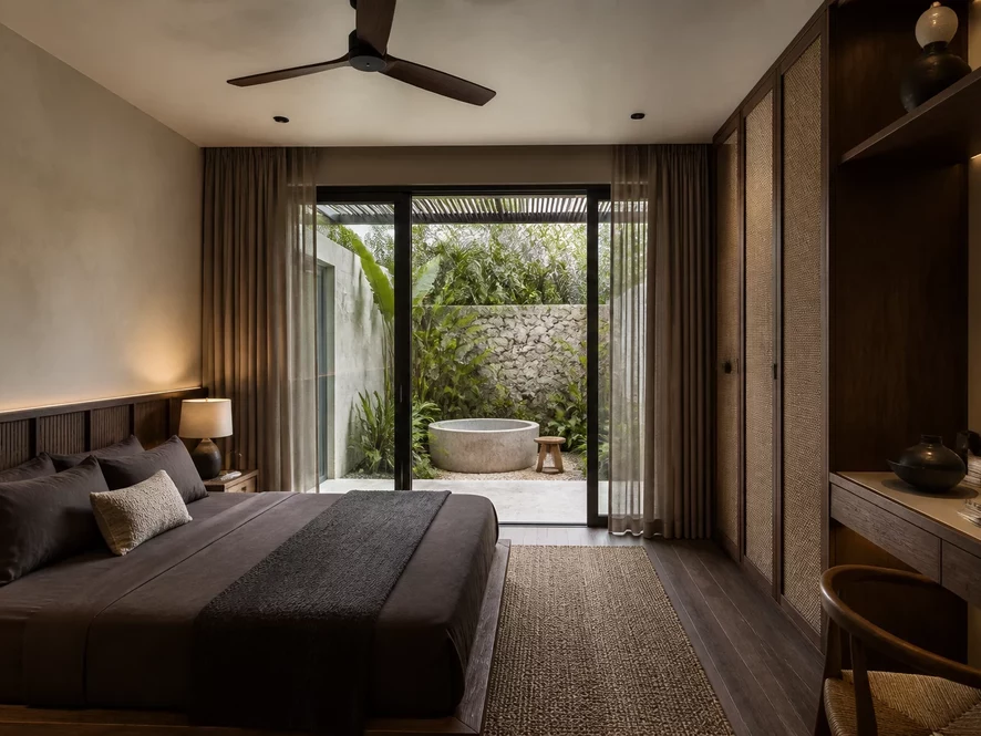 bố trí mẫu nội thất phòng ngủ 30m2 đẹp theo không gian