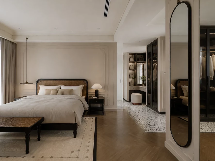 mẫu nội thất phòng ngủ 30m2 đẹp phong cách Bắc Âu